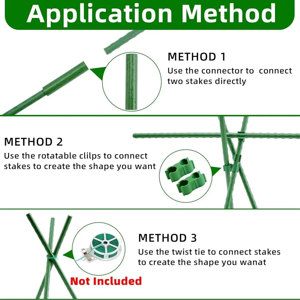 Durable Garden Stakes for Plant Support and Stability