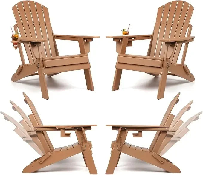 Folding Adirondack Chairs With Adjustable Backrest Deluxe
