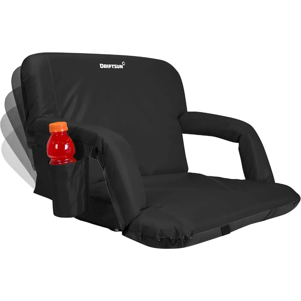 2 Pack Stadium Seats With Back Support Foldable Chairs