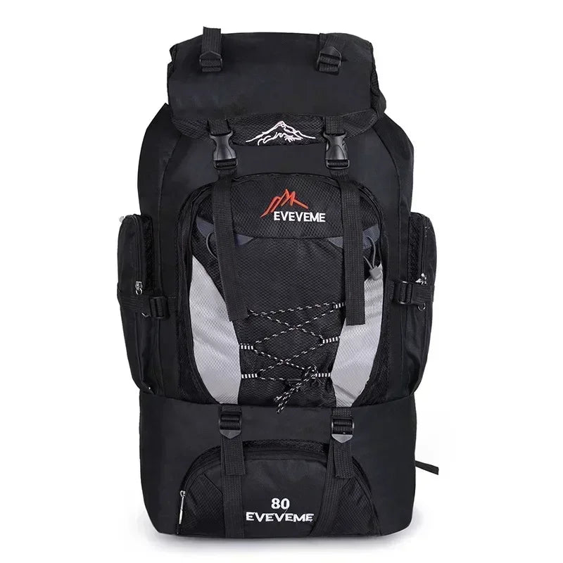 80L Camping Hiking Backpack Waterproof Travel Rucksack