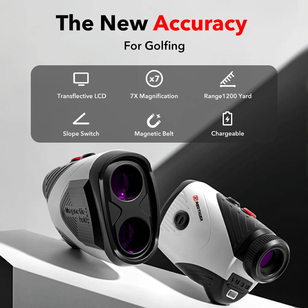 RedTiger C001 Golf Rangefinder with Slope and 7X Magnification