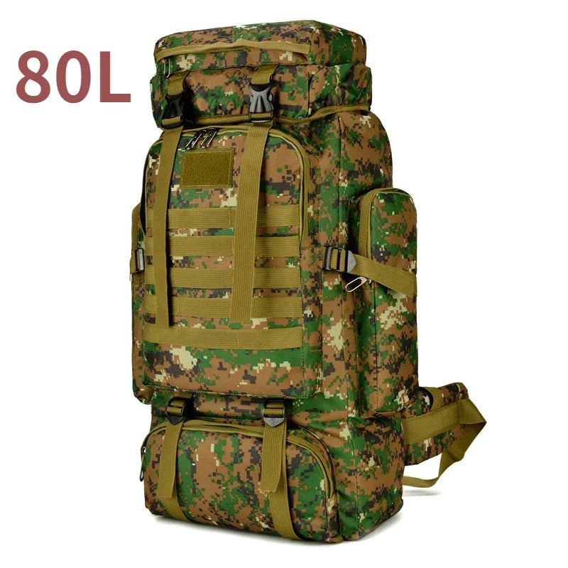Versatile 80L Tactical Mountaineering Backpack for Outdoor Adventures