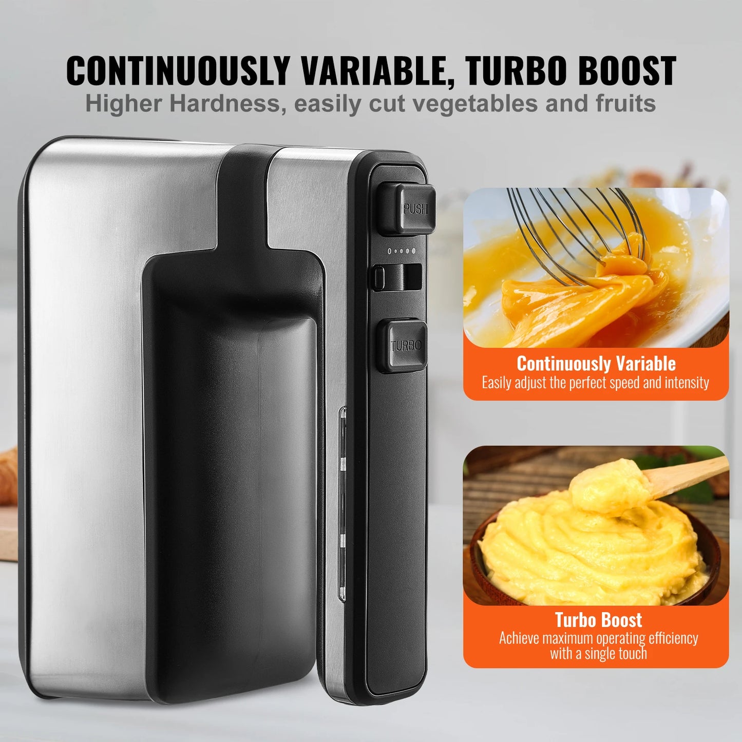 Cordless Electric Hand Mixer With Variable Speed Control