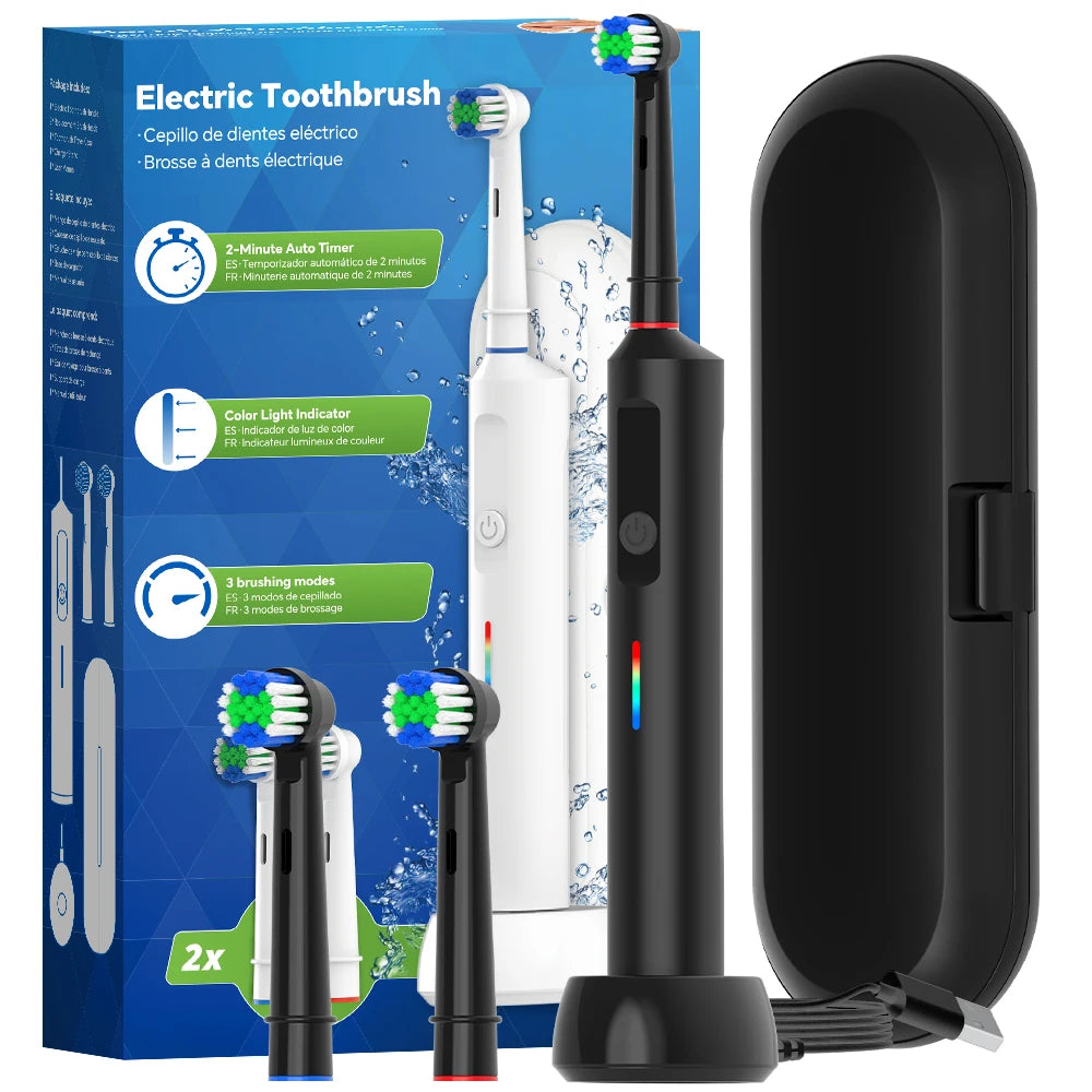 SmartClean Rotating Electric Toothbrush with 3 Custom Modes