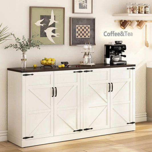 65 Inch Sideboard Buffet Cabinet With Ample Storage Modern
