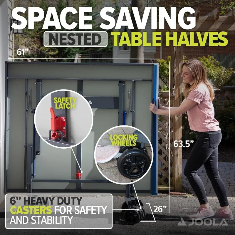 Outdoor Ping Pong Table with Waterproof Net for All Weather Play