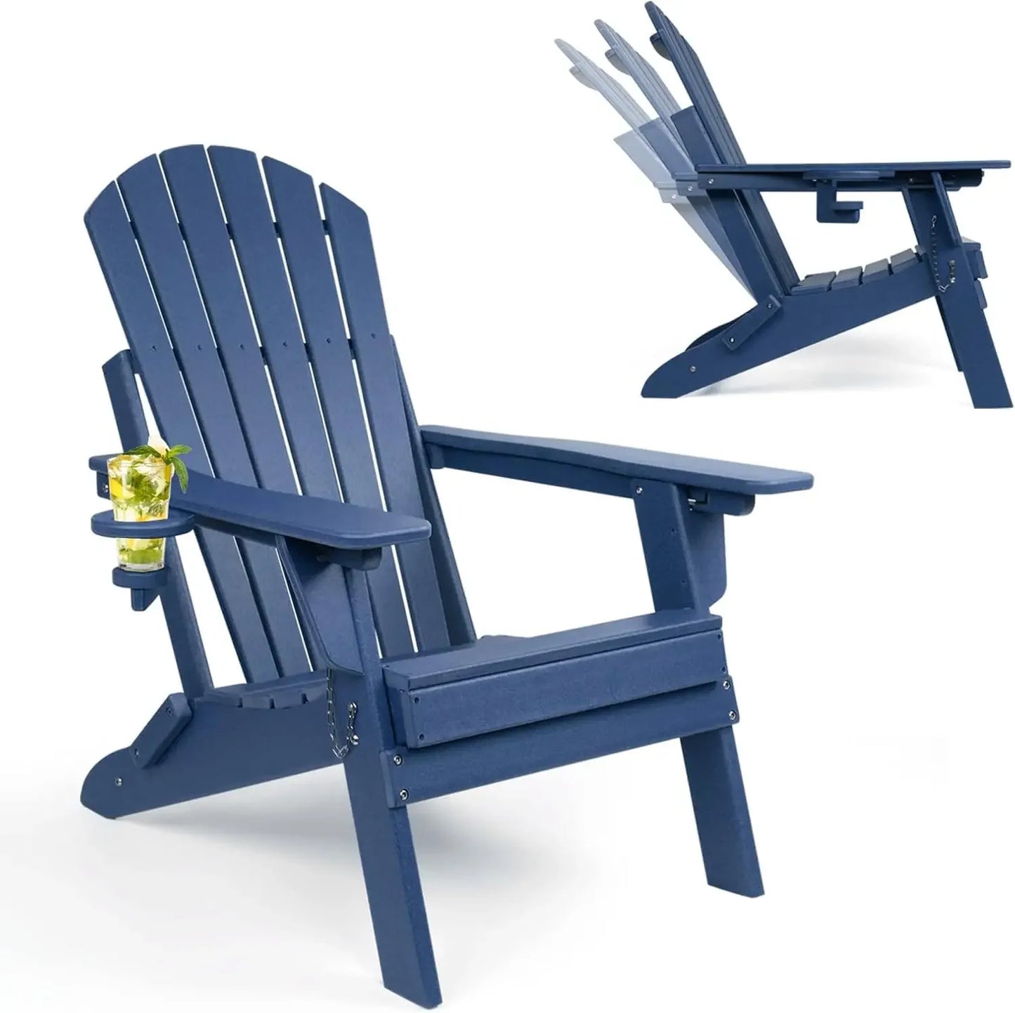 Folding Adirondack Chairs With Adjustable Backrest Deluxe