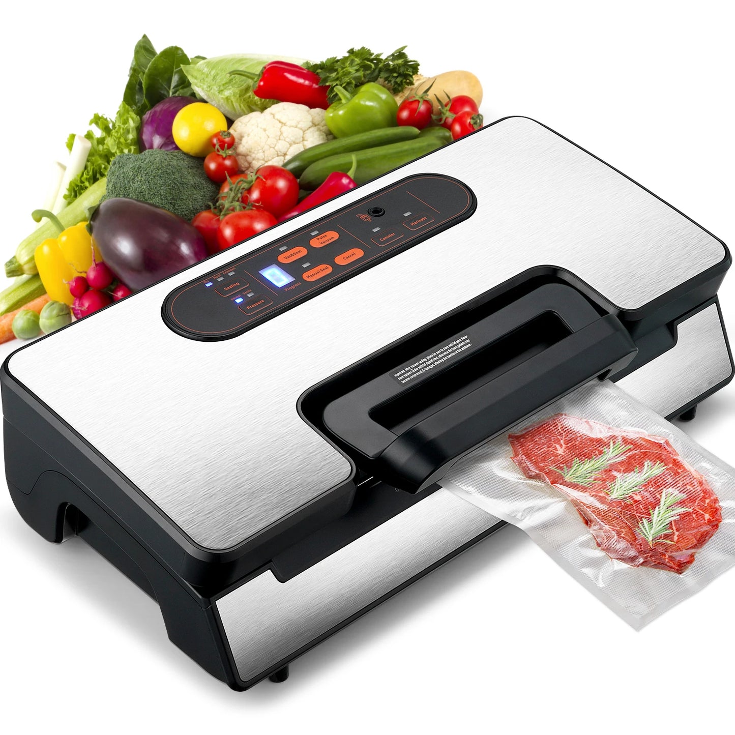 Vacuum Sealer Machine With Free 10 Bags For Fresh Food