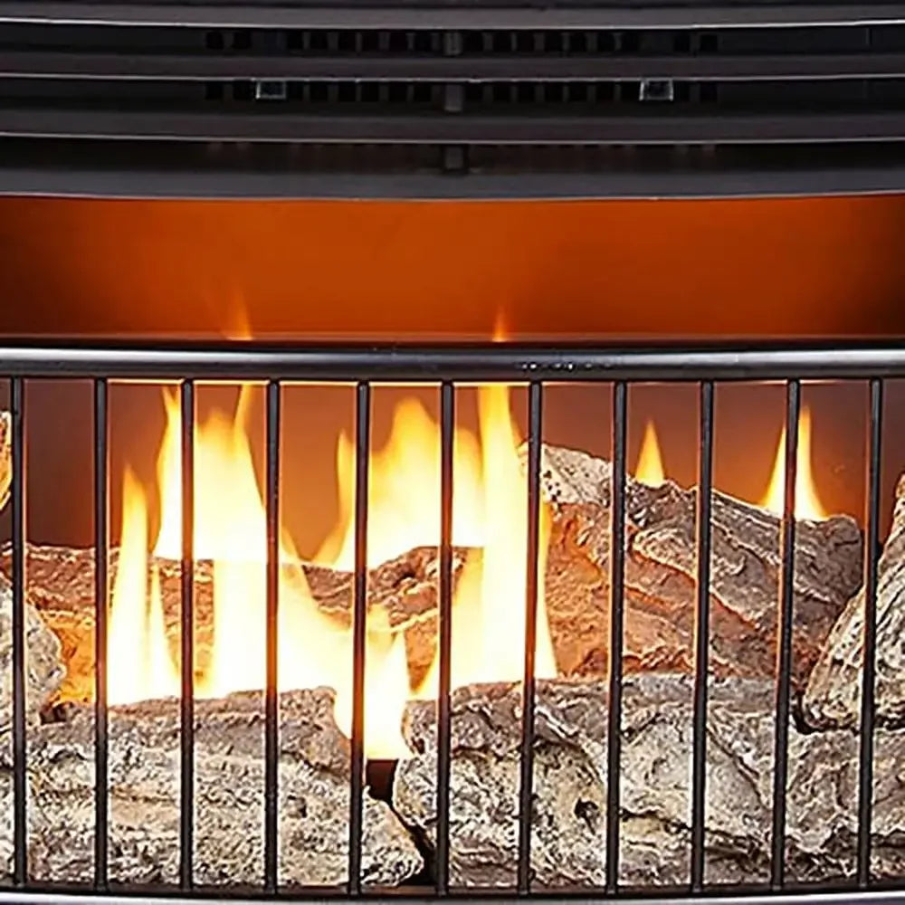Ventless Dual Fuel Fireplace Heats Up To 1100 Sq Ft