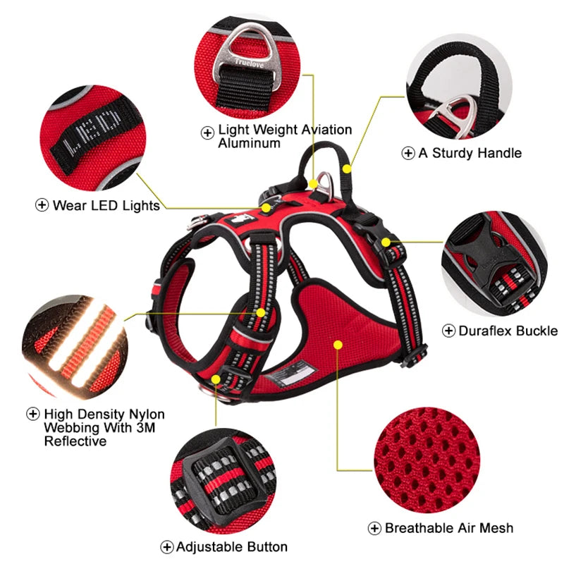 Truelove Reflective Dog Harness for No Pull Comfort