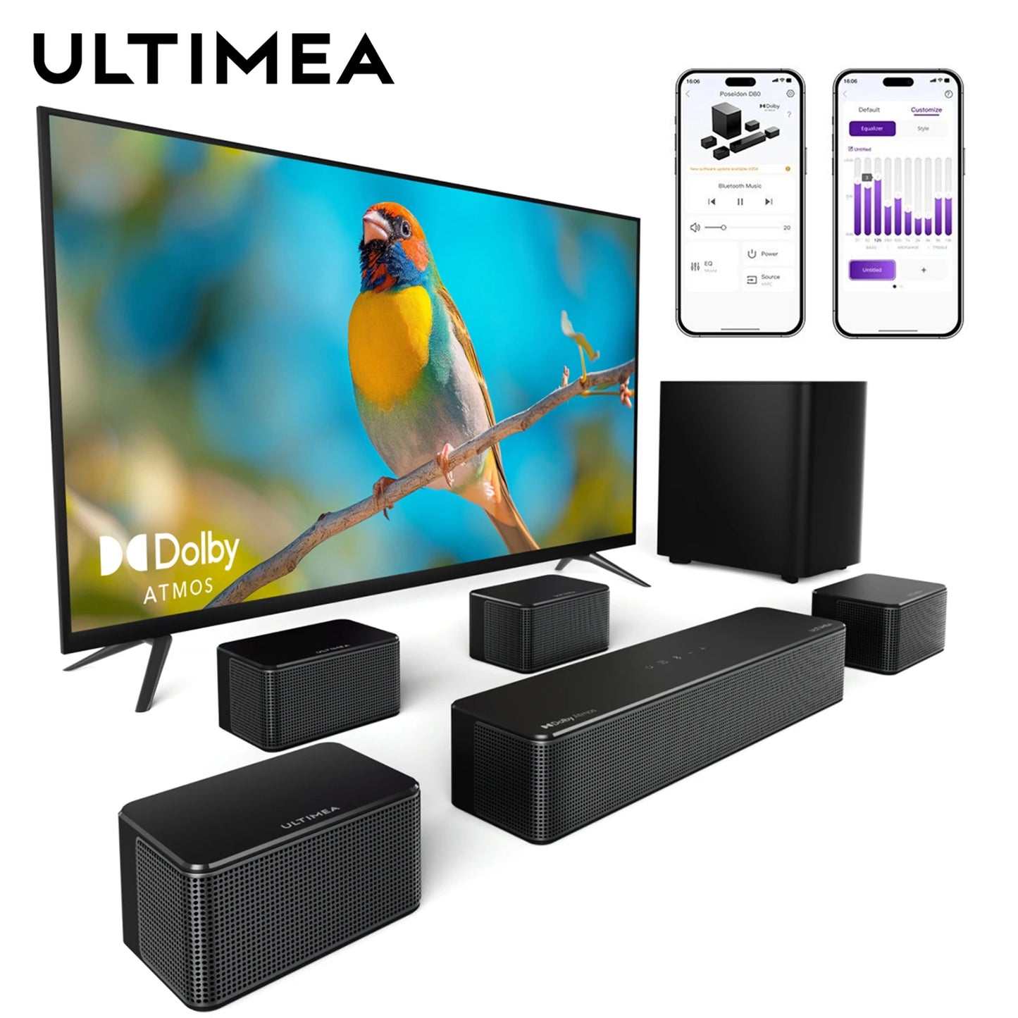 ULTIMEA 460W 7.1ch Soundbar for Immersive Dolby Atmos Audio