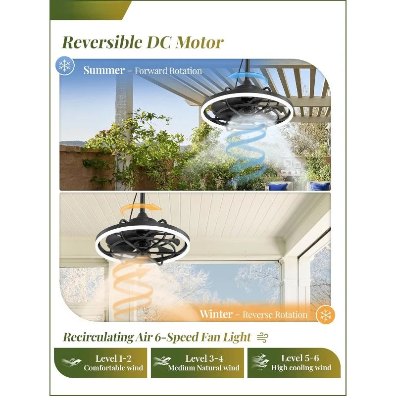 Weatherproof Outdoor Ceiling Fan with Remote Control