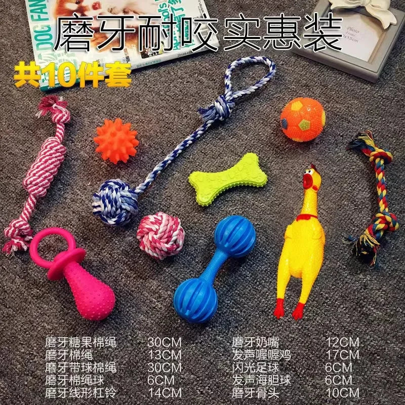 Pawfect Plush Dog Toy Set for Engaging Puppy Training