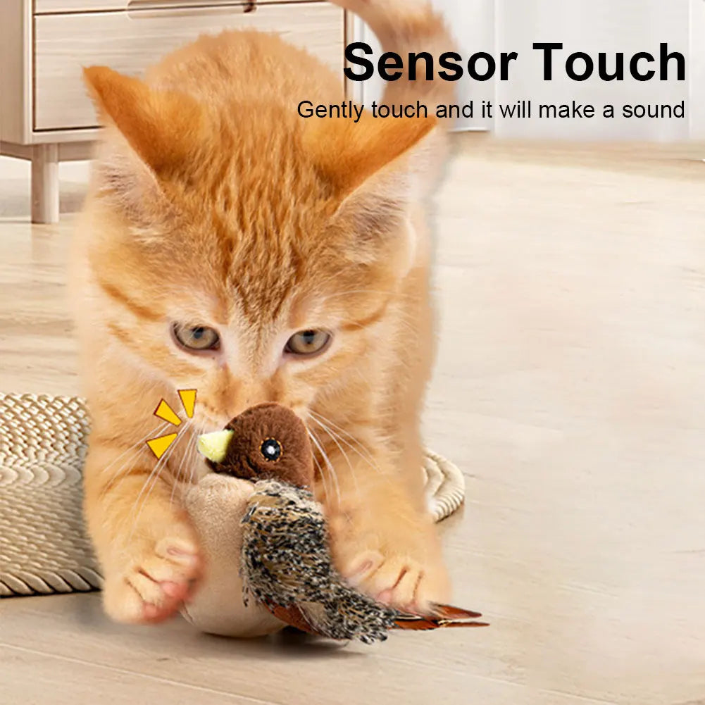 Interactive Plush Flapping Bird Cat Toy for Endless Fun