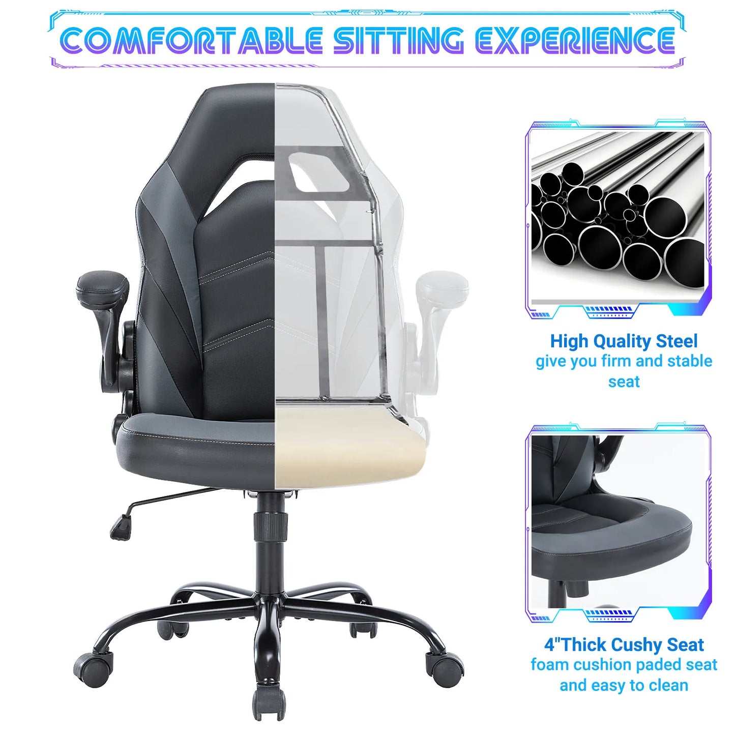 JHK Ergonomic Racing Chair for Ultimate Comfort and Support