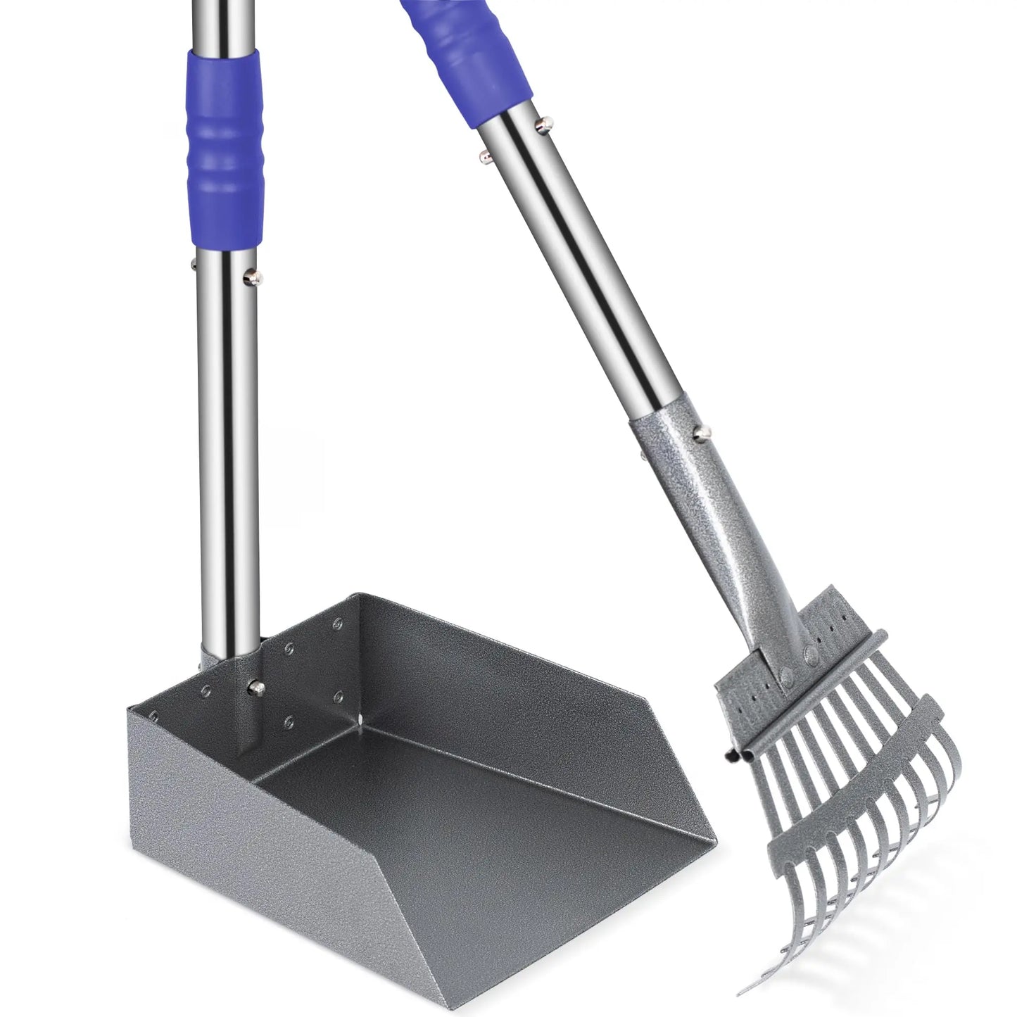 Dog Pooper Scooper With Tray And Adjustable Handles