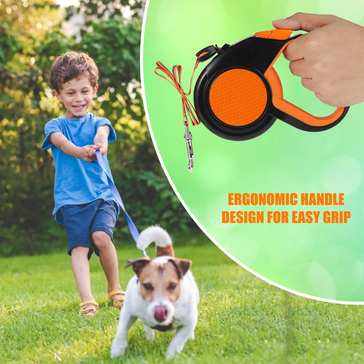 Retractable Dog Leash Heavy Duty With Reflective Tape