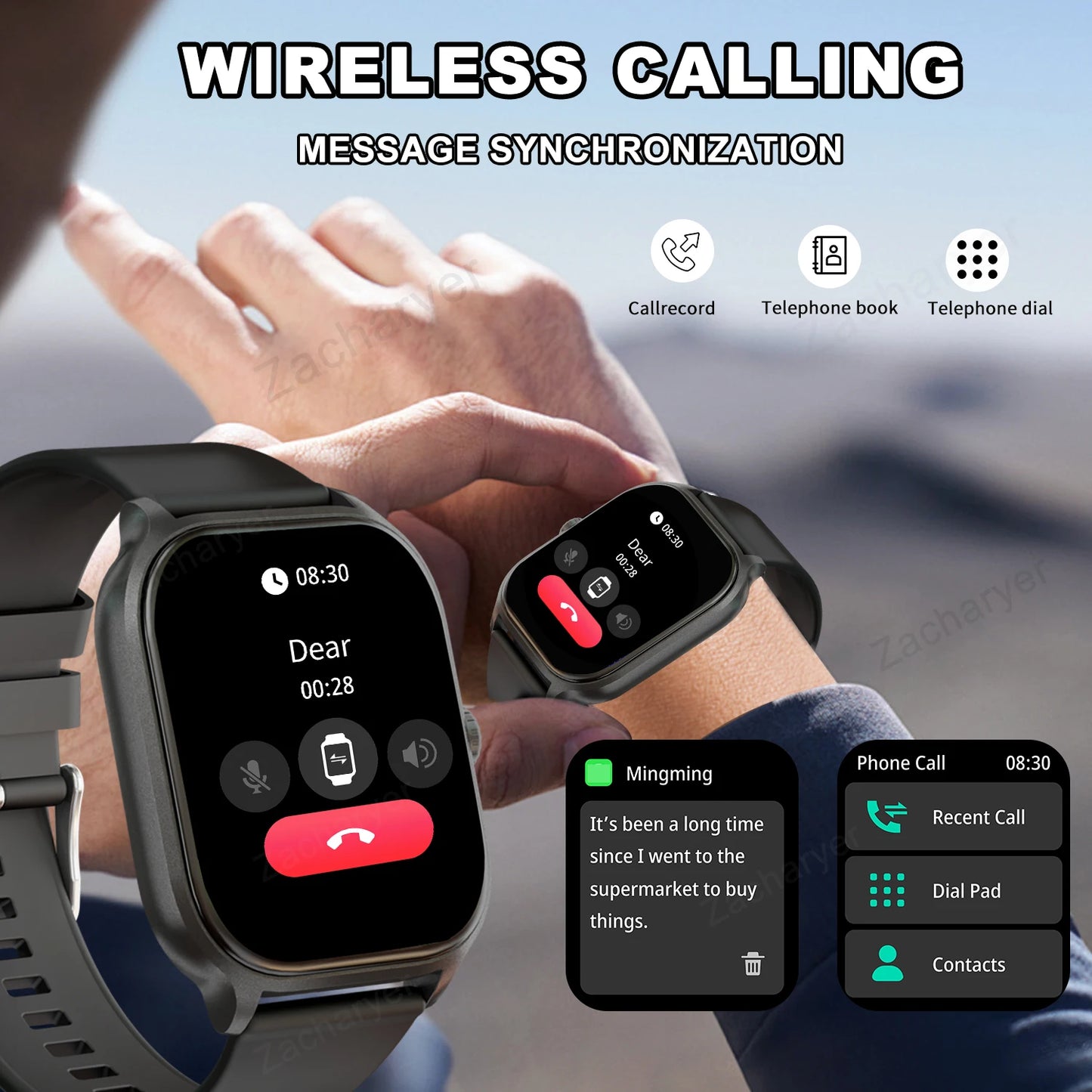 Smartwatch With Wireless Calling And Sms Reminders Pro