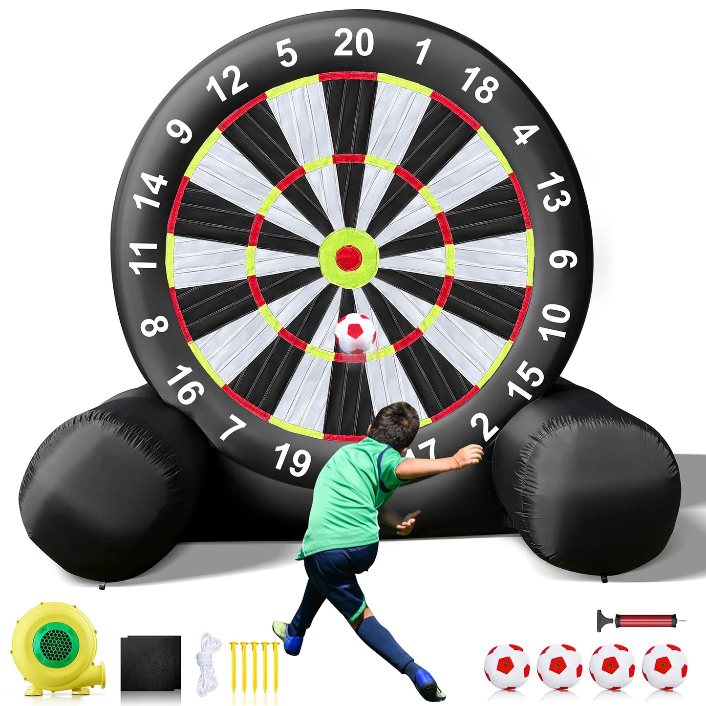Giant Outdoor Inflatable Soccer Darts Board With Blower