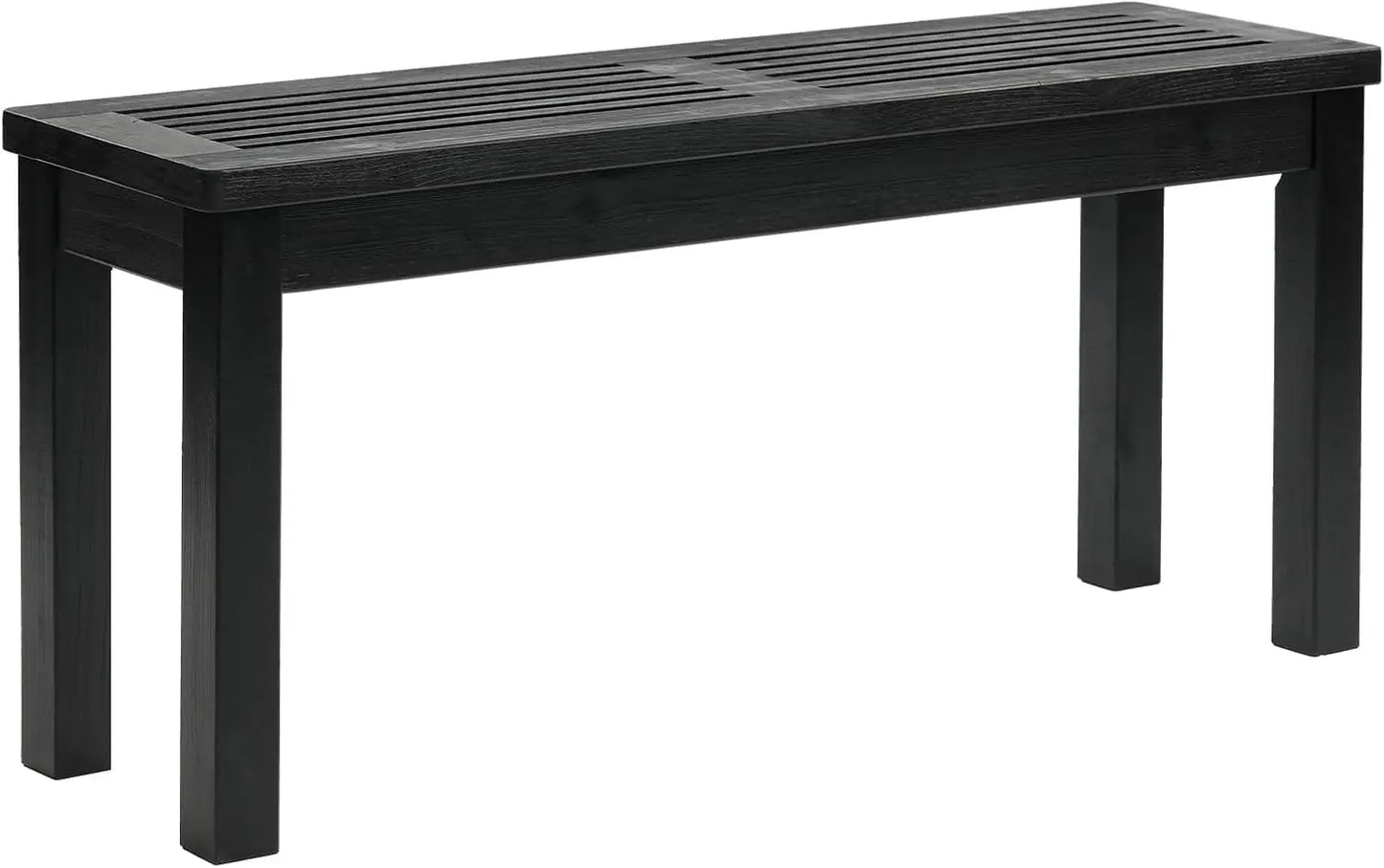 Outdoor Wooden Bench 40 Inch Backless Garden Seat For Patio