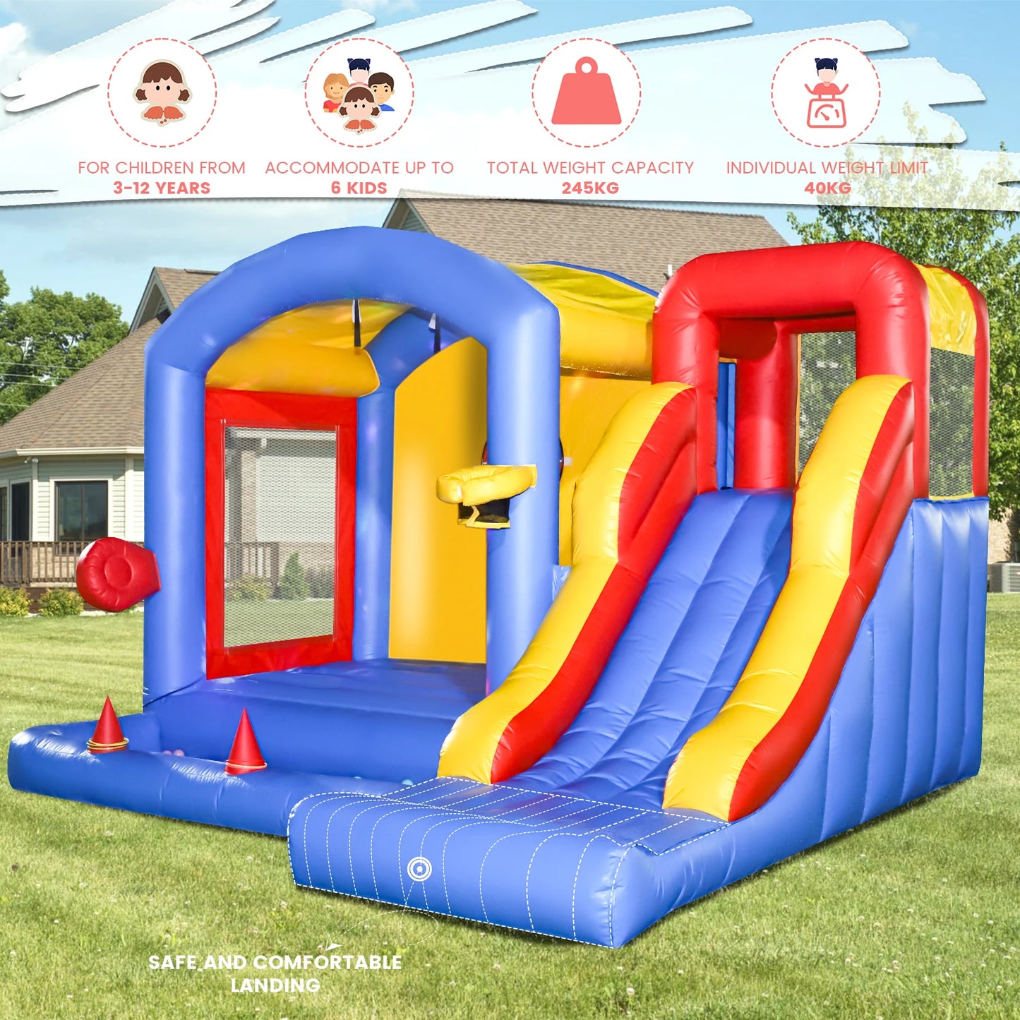 Inflatable Bounce House – Safe and Durable Fun for Kids Parties