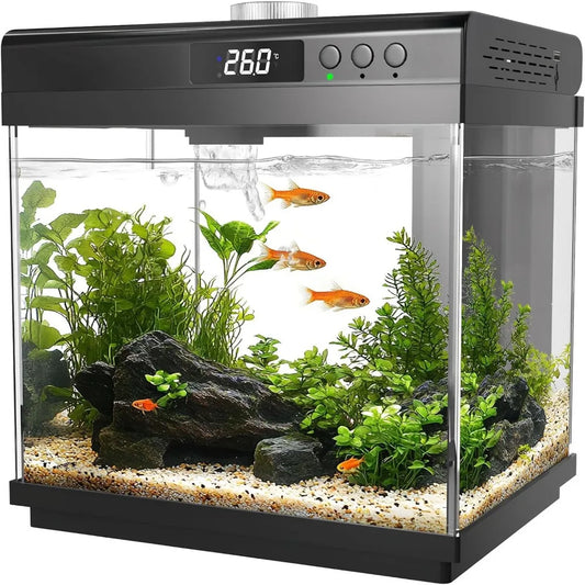 AQQA 3.7 Gallon Self Cleaning Aquarium Starter Kit