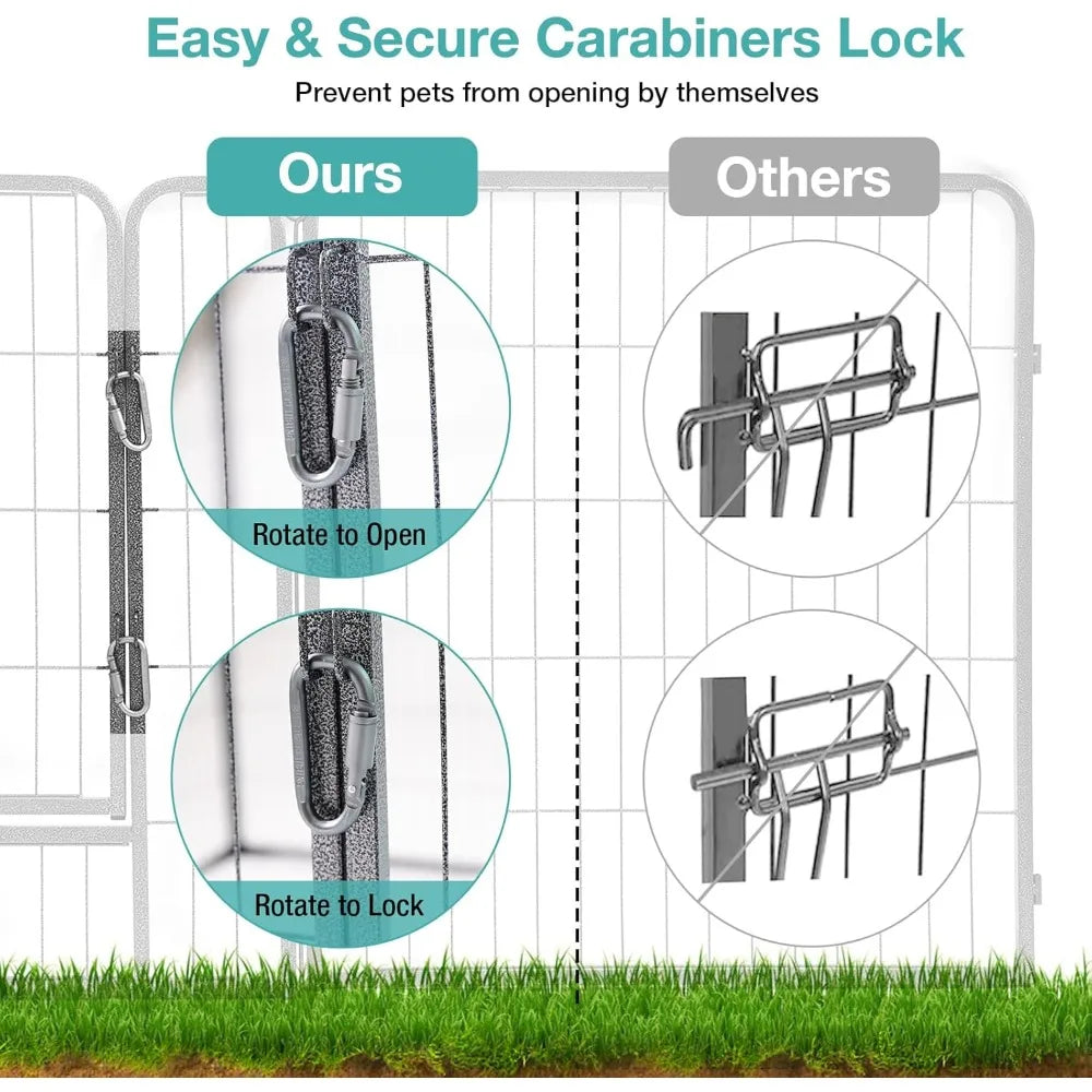 Sturdy Metal Dog Playpen For Indoor Outdoor Use Camping