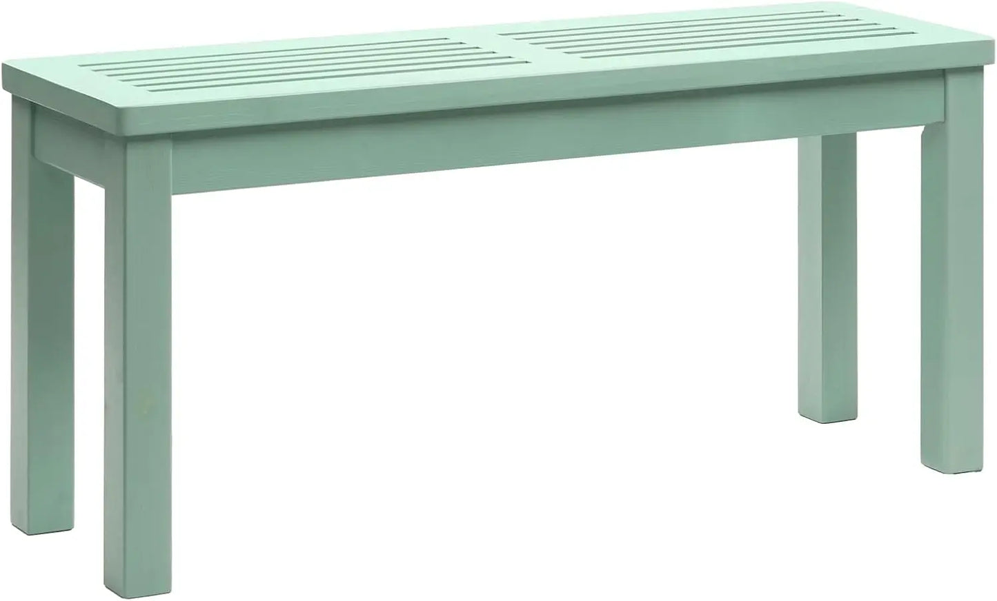 Outdoor Wooden Bench 40 Inch Backless Garden Seat For Patio