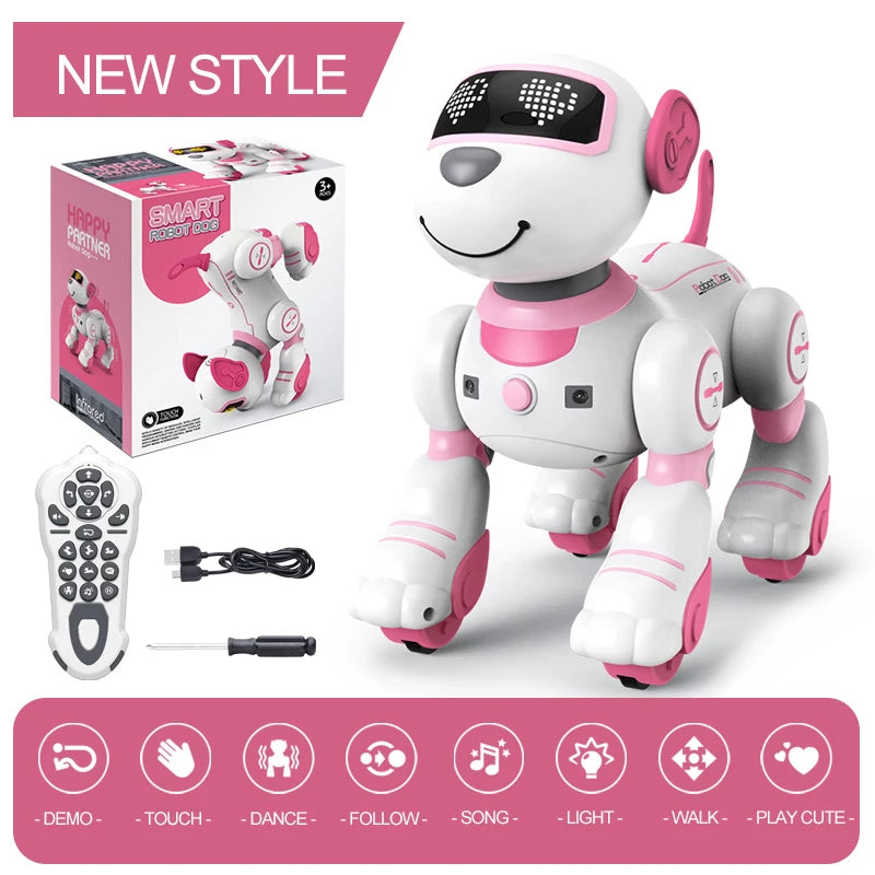 RC Robot Dog With Voice Command And Music Features