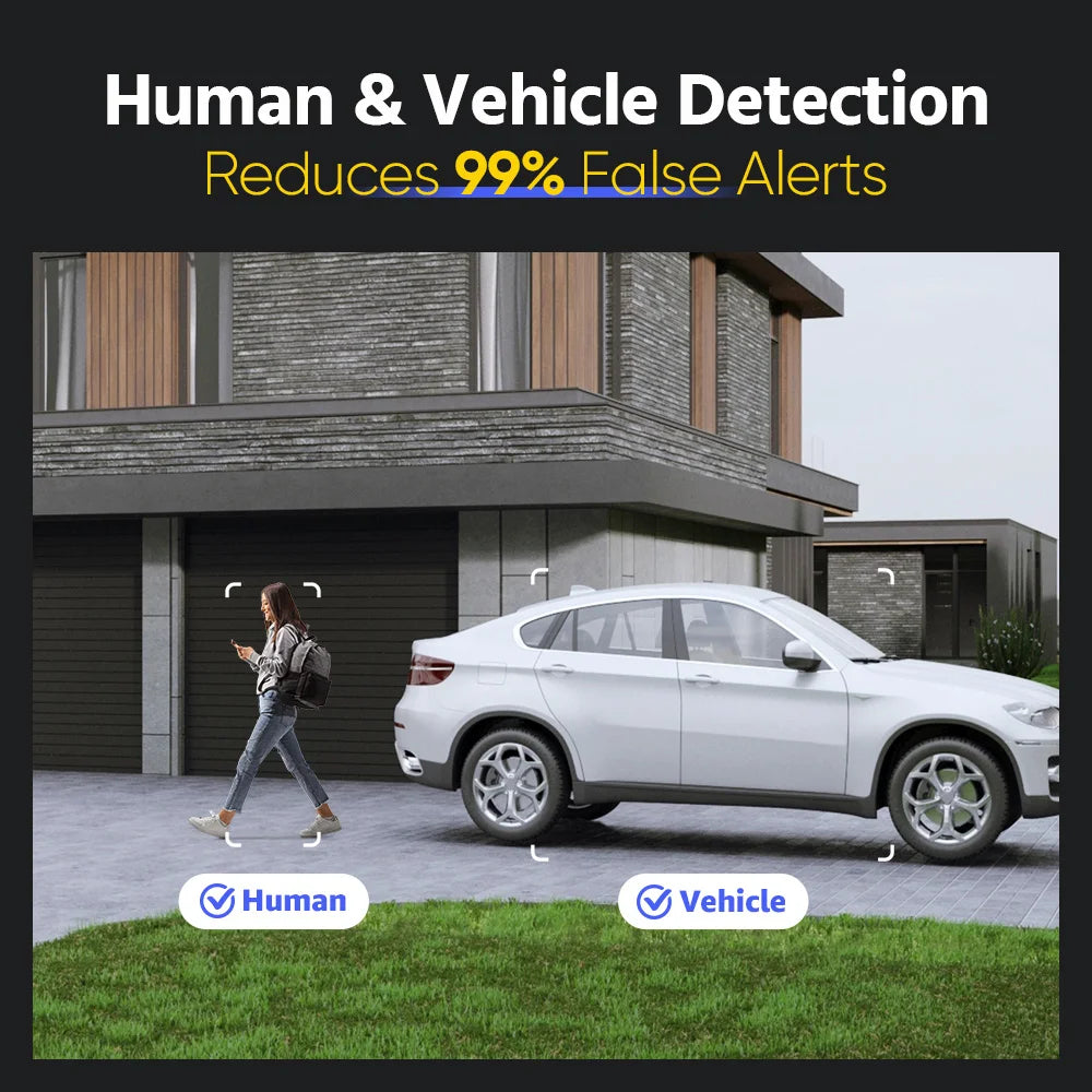 12MP Dual Light Outdoor Security Camera System with Detection
