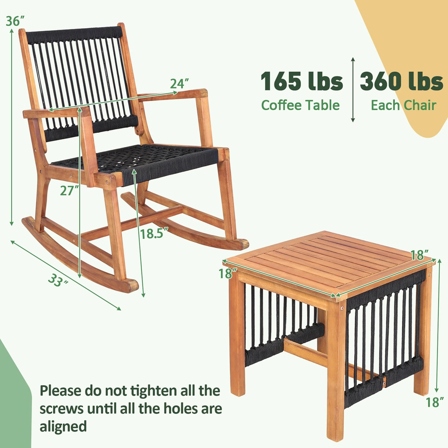 Acacia Wood Bistro Set for Stylish Outdoor Relaxation