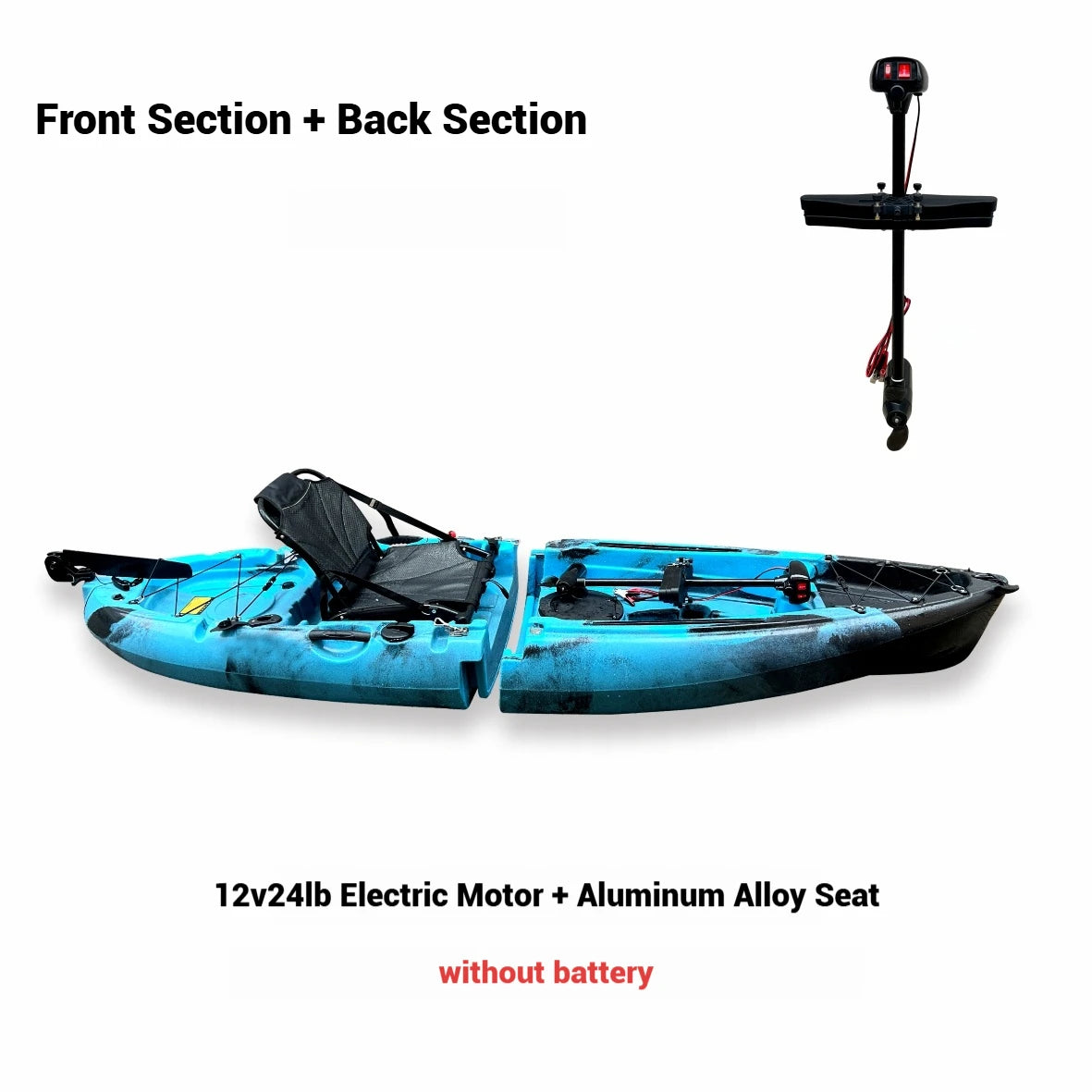 Portable LLDPE Kayak Canoe With Split Shell For Solo Tandem