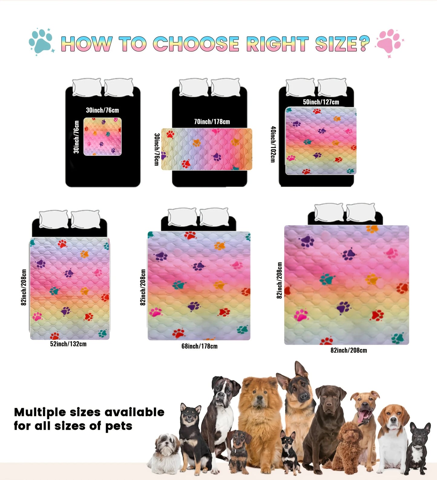 Reversible Anti-Leakage Dog Bed Cover for Kids and Pets