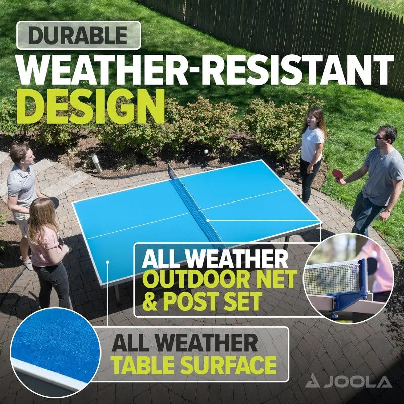 Outdoor Ping Pong Table with Waterproof Net for All Weather Play