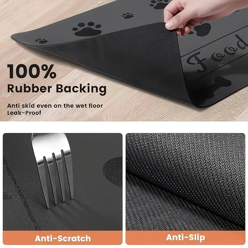 Pet Placemat Absorbent Feeding Mat With Waterproof Backing