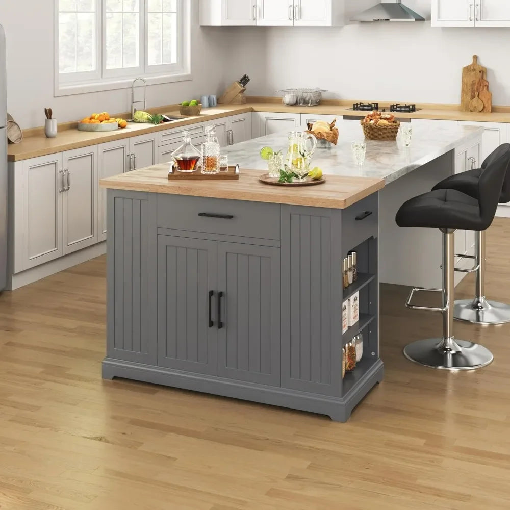 Stylish Kitchen Cart on Hidden Wheels with Ample Storage