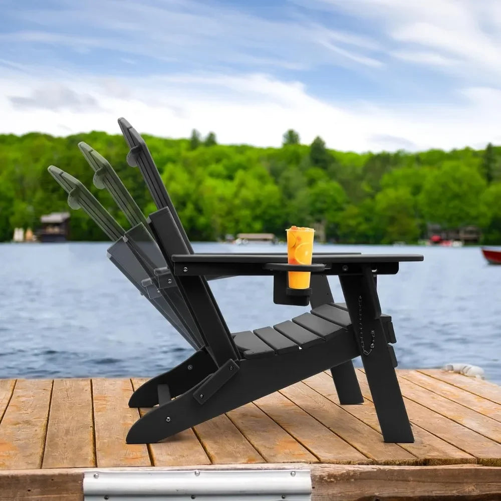 Folding Adirondack Chairs With Adjustable Backrest Deluxe