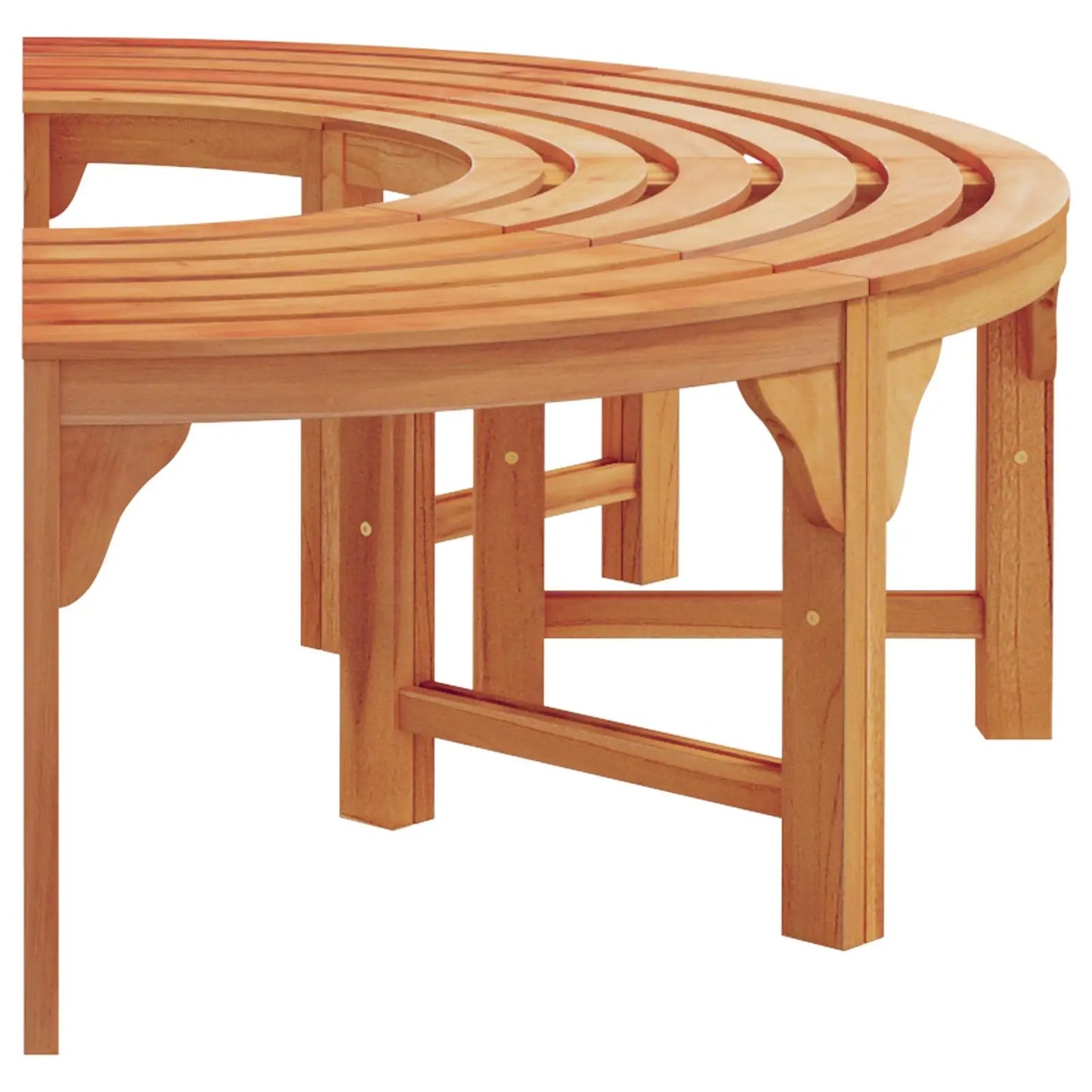 Outdoor Eucalyptus Tree Bench Solid Wood Garden Furniture