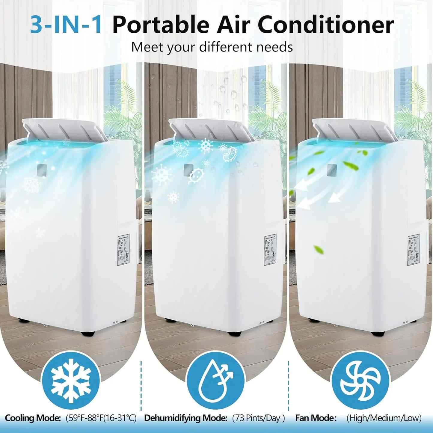 Twister Gootophill 14000 BTU Portable Air Conditioner for Quick Cooling