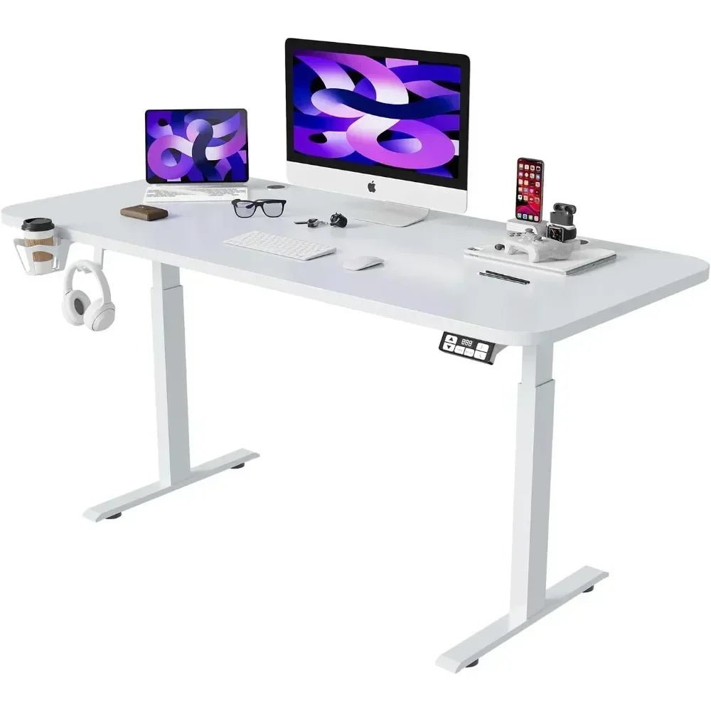 Height Adjustable Electric Standing Desk for Home Office White