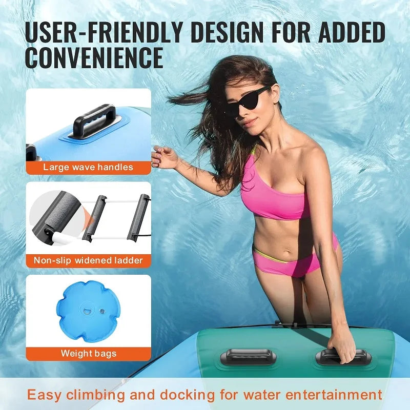VEVOR Inflatable Water Bouncer with Electric Pump for Ultimate Fun