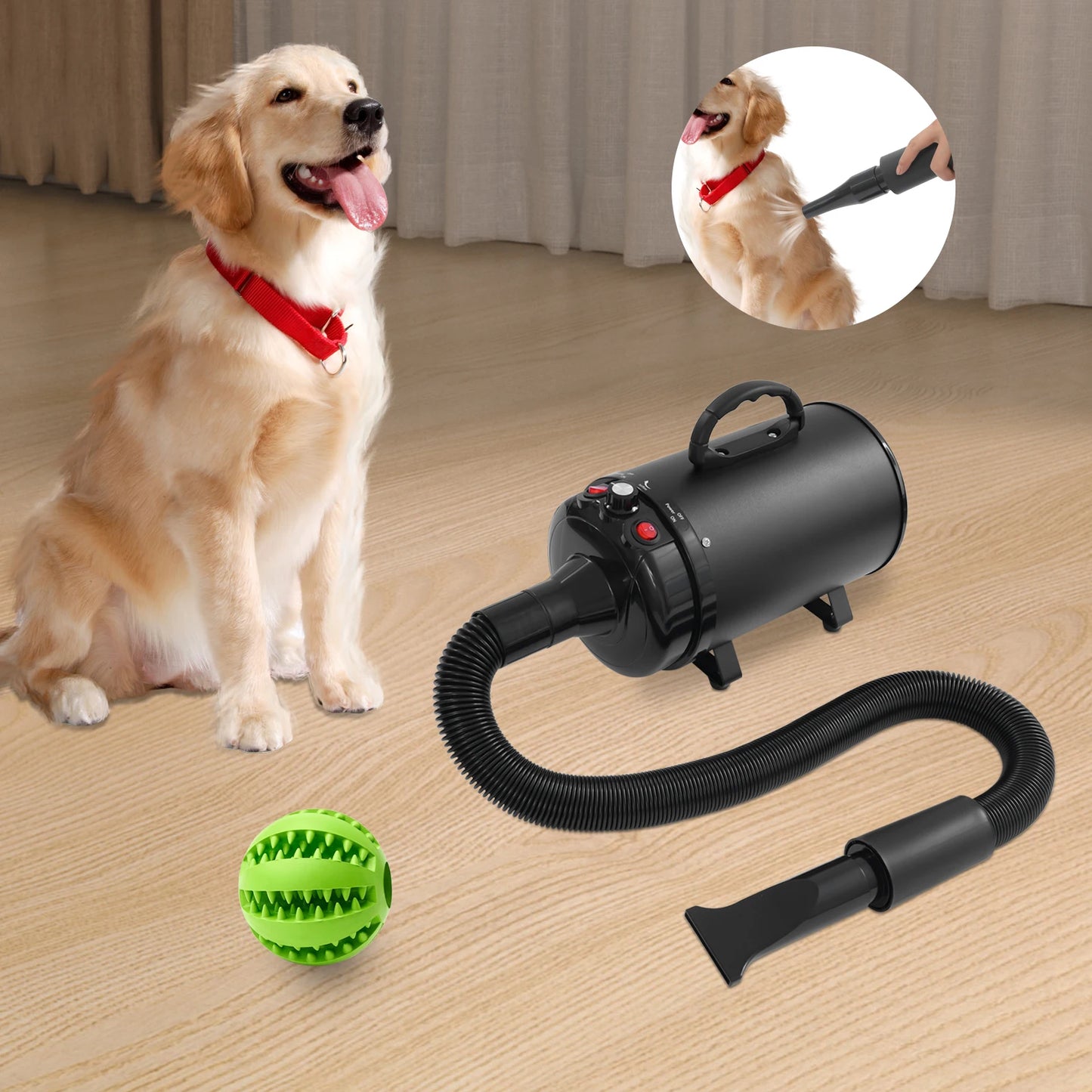 PetGroom Pro 2200W Dryer for Quiet Stress-Free Grooming