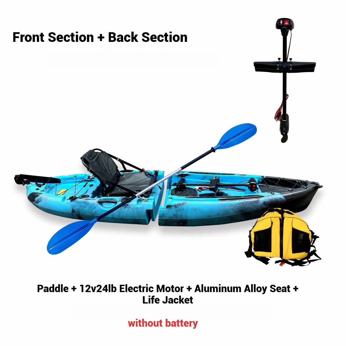 Portable LLDPE Kayak Canoe With Split Shell For Solo Tandem