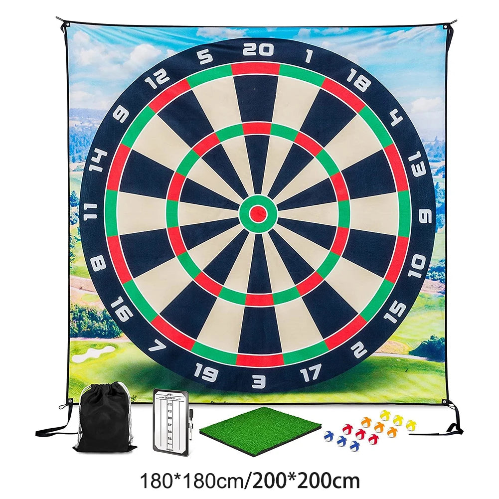 Golf Chipping Game Mat With 12 Balls For Home Practice