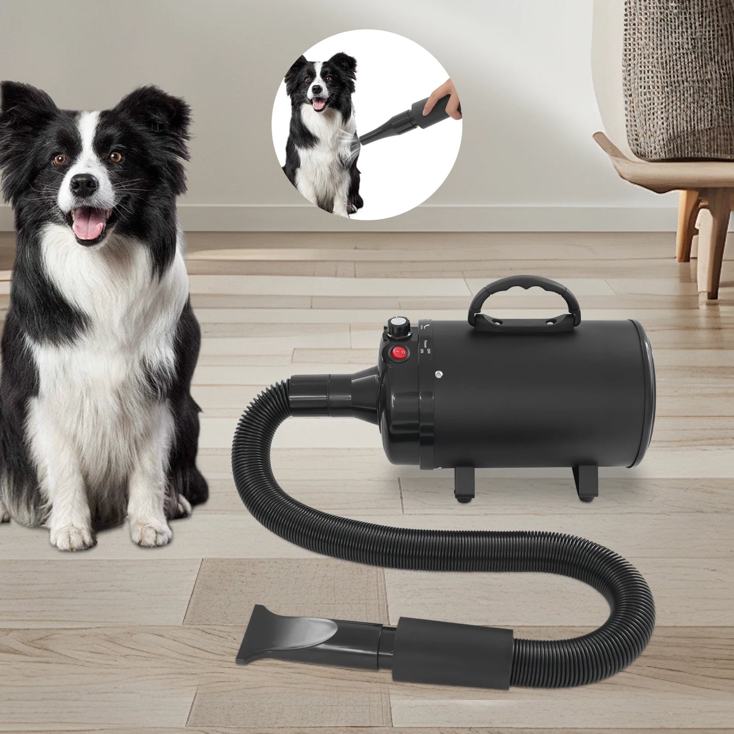 PetGroom Pro 2200W Dryer for Quiet Stress-Free Grooming