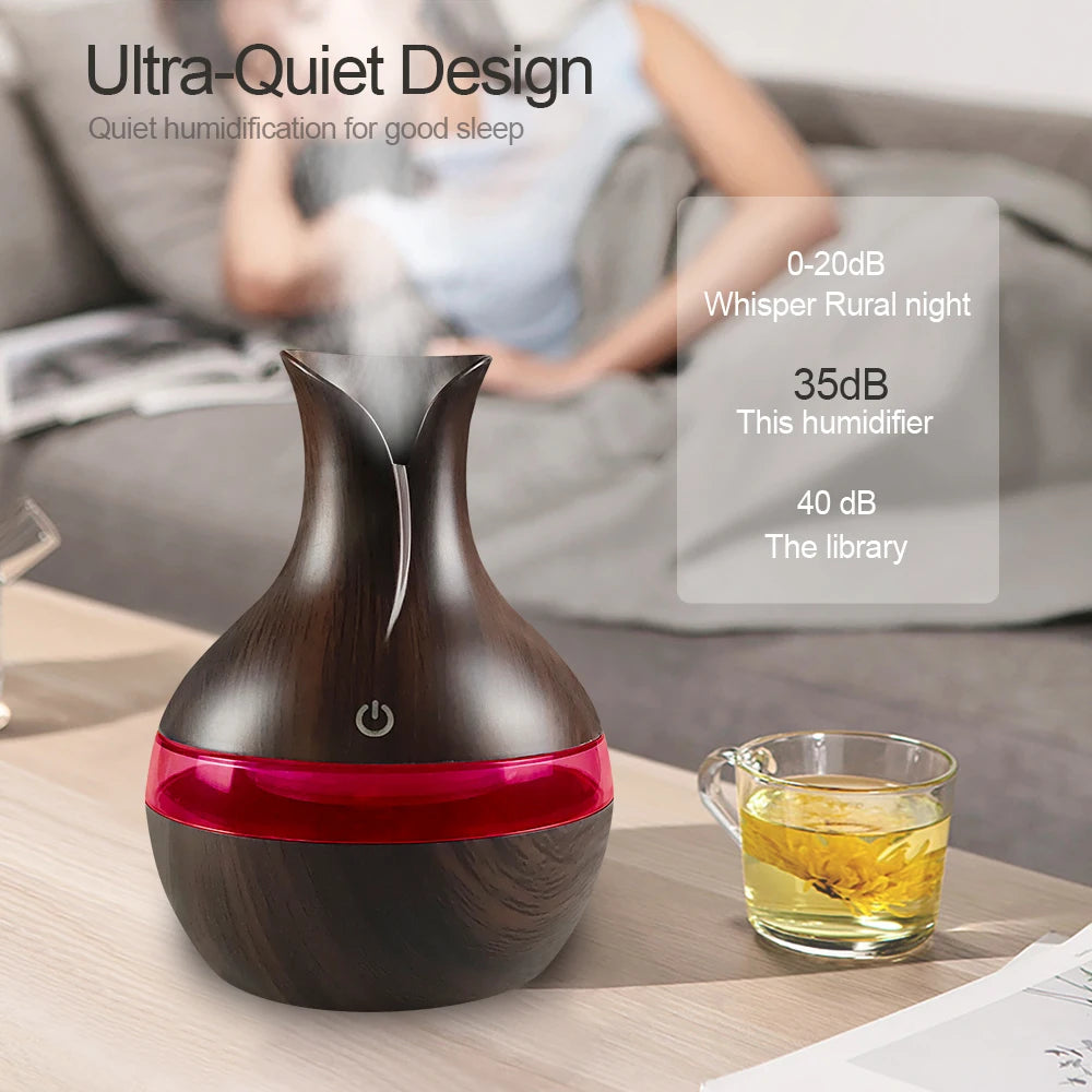 USB Humidifier Air Diffuser With 7 LED Lights For Comfort