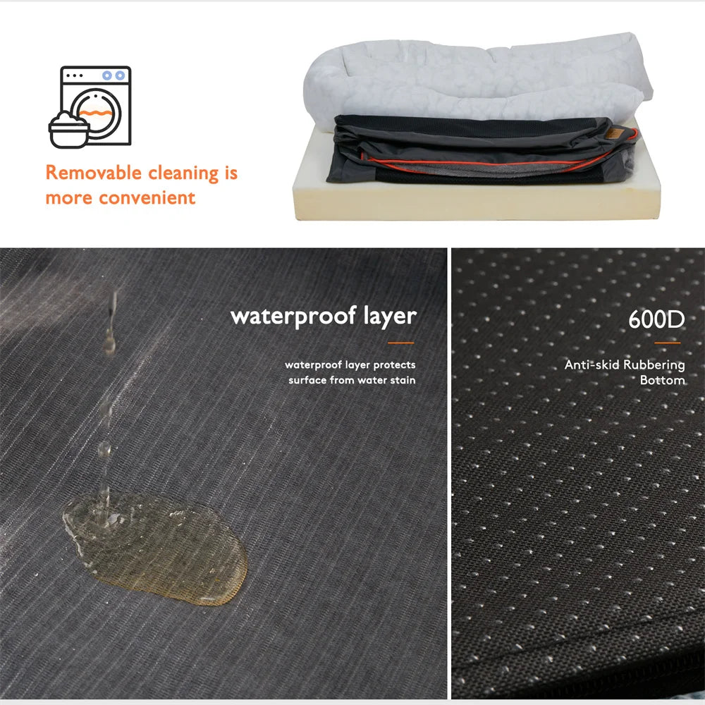Jumbo Orthopedic Dog Bed with Waterproof Memory Foam
