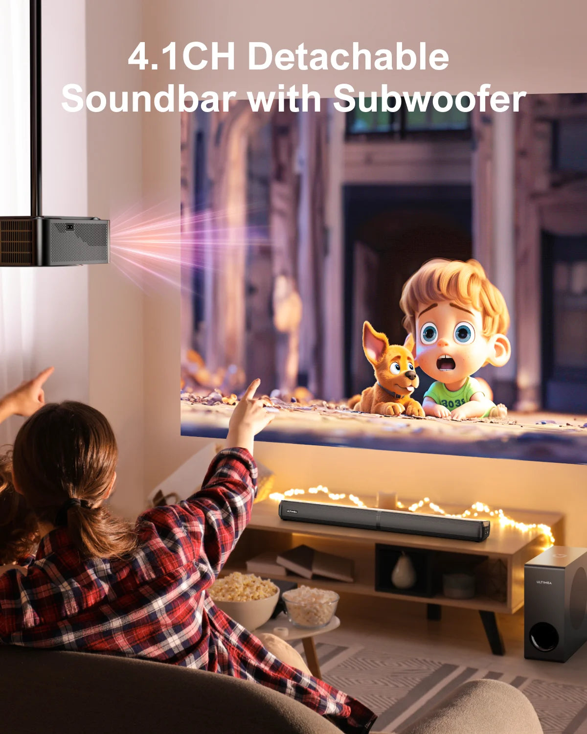 Ultimea 200W Soundbar with Subwoofer for Immersive Audio