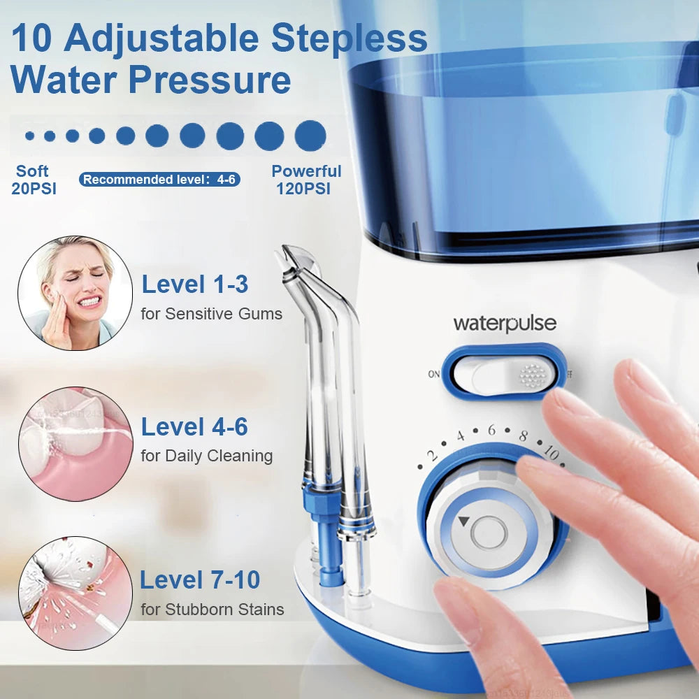 Water Flosser – High Pressure Cleaning with 800ML Capacity and Five Tips