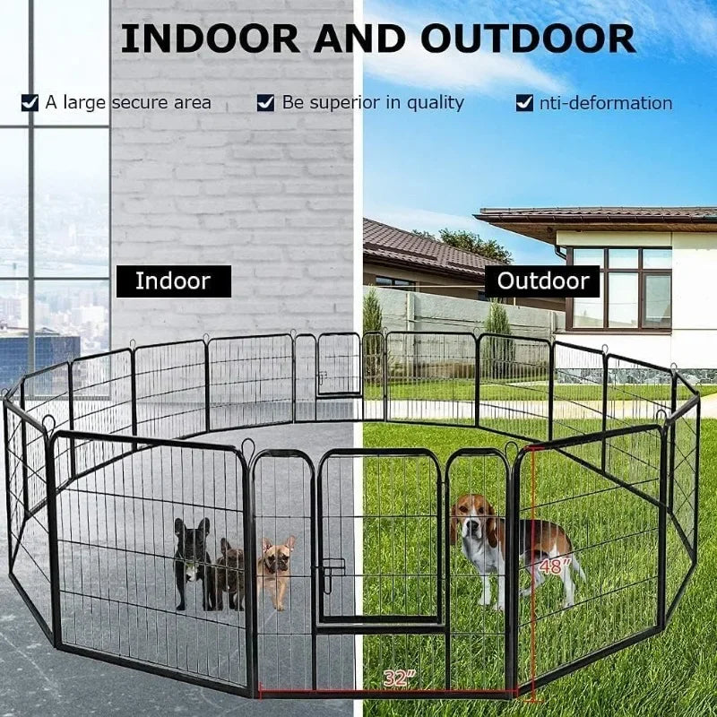 BestPet 40 Inch Dog Playpen 16 Panel Portable Fence